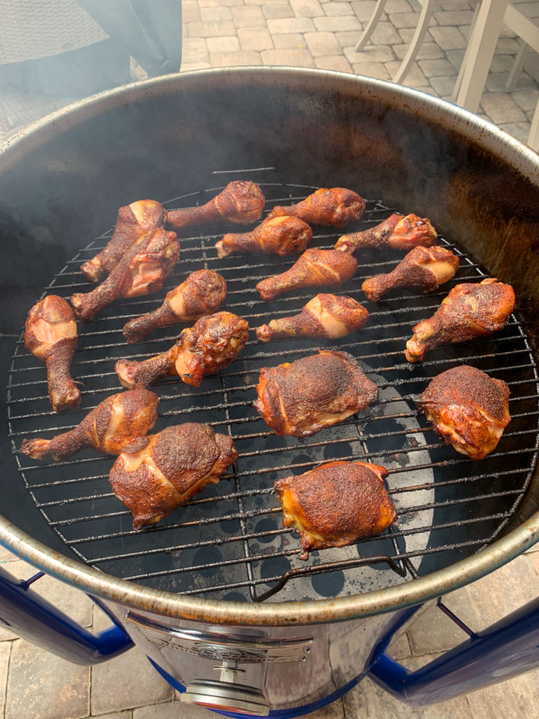 Smoked Chicken Ready for Glaze